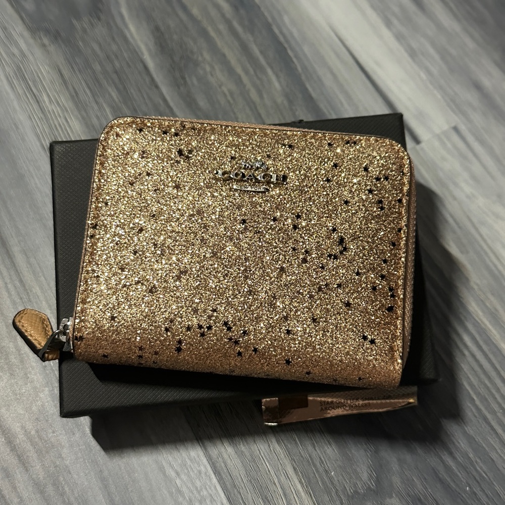 Coach Gold Glitter & Stars Wallet